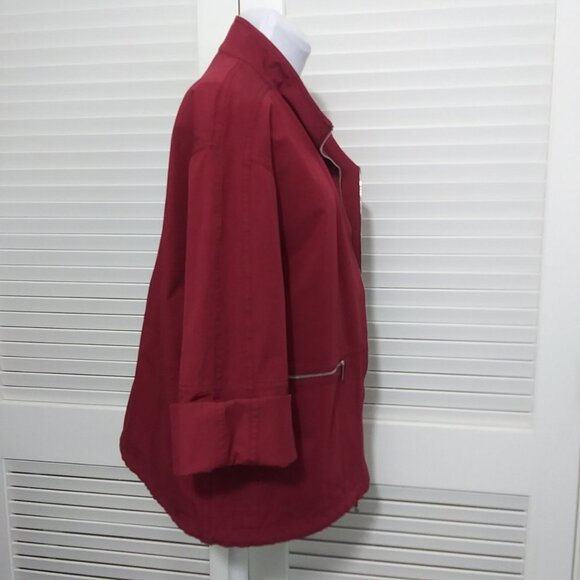 Lafayette 148 New York Jacket Lingonberry‎ Kellen Jacket Zip Front Womens Large - Picture 7 of 8